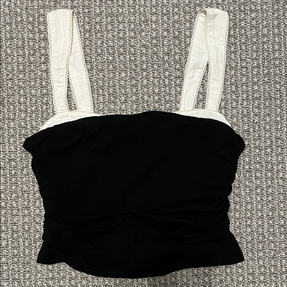 Elegant Black and White Camisole by Free People - Picture 3 of 4